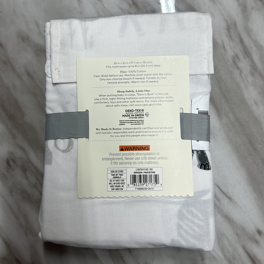 Crib fitted sheet - Picture 2 of 3